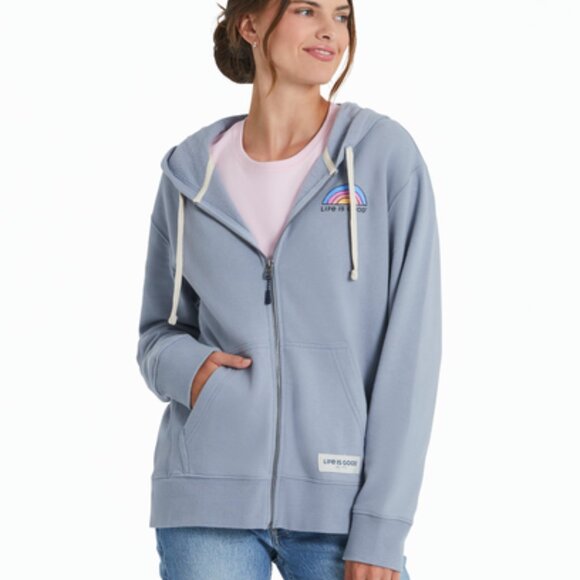 Women's LIG Golden Landscape Simply True Fleece Zip Hoodie - Picture 4 of 10